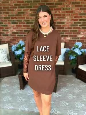 Wait… I’m actually obsessed 😍🤎 #lacedress #fallfashion #tshirtdress 