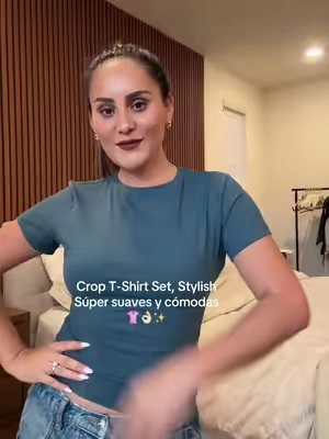 AUTOMET Women's 3-Piece Polyester Short-Sleeve Slim-Fit Crop T-Shirt Set, Stylish Women's Wear Matching Tops, Y2K Summer clothes Casual Going-Out Party Outfit with Elastic Fabric women