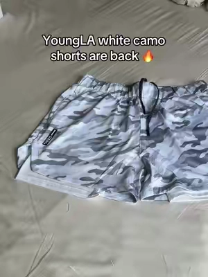 Swim shorts are finally back by youngla #youngla #yla #gym #shorts #camoshorts 