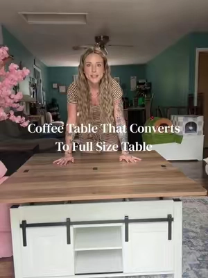 The perfect coffee table for a small space ✨ #coffeetable #furniture #tiktokshopcreatorpicks 