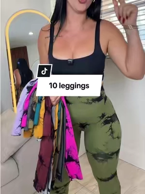 10 legging la de talle alto , control de abdomen y levantamiento de glúteos #tiktikshopcreatorpicks #TikTokshopbacktoschool #leggings #shapewear #sportswear 