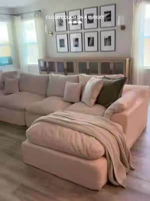 The prettiest couch that you don’t even need a drill for!! 🤎 #couch #livingroom #livingroomdecor #Home #homedecor 