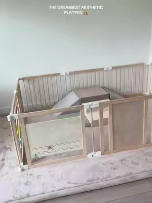 Budget friendly and you don’t have to sacrifice your aesthetic 🤎 #Baby #BabyPlay #Playpen #BabyRegistry #Toddler 