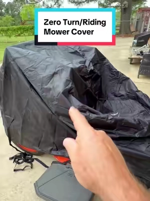 If you have to leave your riding lawnmower outside, then you need this cover to protect it!! #ZeroTurnMower #MowerCover #LawnCare #ProtectYourMower #TikTokShopFinds