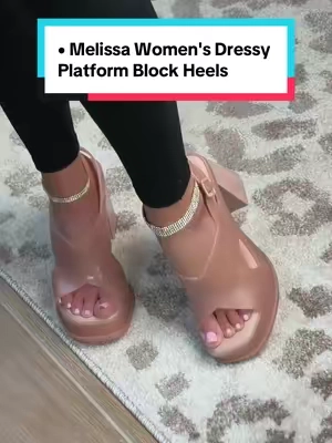 Melissa Women's Dressy Platform Sandals - Open Toe Jelly Platform Heels for Dancing ##melissashoes##platformheels##blockheels##tiktokshopcreatorpicks##heels