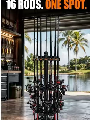 Finally got all my rods cleaned up. #KastKing #FishingGear #FishingTikTok #GarageOrganization #BassFishing @KastKingUSA 