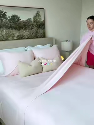 I can’t sleep without my cooling sheets 💕🧊✨ #coolingsheets #cooling #sheets #sheetset #coolingsheetset @Bedsure 