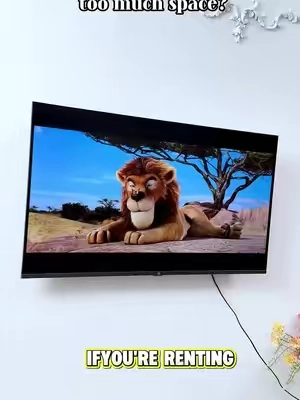 If you’re renting, you don’t need to drill a hole to mount your TV anymore. Watch the easiest way to hang it. No risks of losing the security deposit! #tv #homeessentials #homedecor #TikTokshopbacktoschool #sohochic 