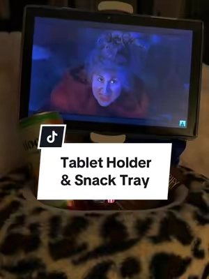Movie night with snacks wherever I want it to be!  #tabletholder #movienight #snacktray #tabletstand #snacks 
