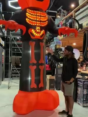 Ubesgoo 12FT Giant Spooky Ribbed Reaper #halloween #halloweendecor #jackolantern #inflateables #tiktokshopcreatorpicks 