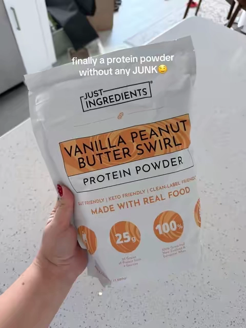 This is a new flavor! 🥜 #proteinpowder #proteindrink #justingredients 