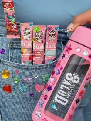 Sorry, Can’t Talk. Busy Whimsymaxxing With Salud. 💎 Hydrated. Glowing. Getting stronger. Just girly things. 💅✨ #CheersToHealth