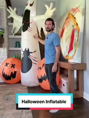 Giant Halloween Ghost Inflatable #halloweendecor #halloweeninflatables #inflatable #tiktokshopcreatorpicks 