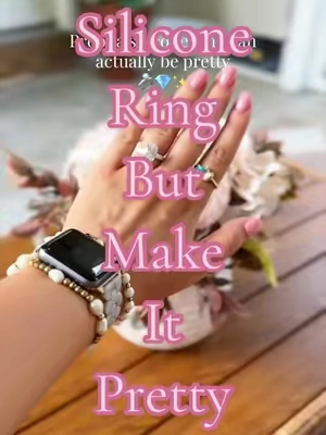 This silicone ring is seriously SO pretty 😍💍✨ perfect for the gym, travel, or anytime you don’t want to risk your real ring!  @Rinfit Rings  #siliconering #travelring #vacationring #weddingring #tiktokshopcreatorpicks 