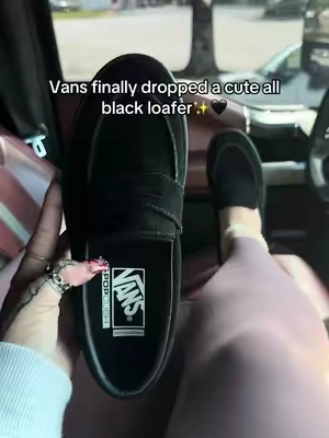 @vans all black skate LOAFER for women 🖤✨