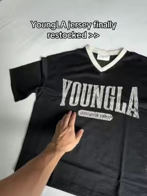 Size down. I’m wearing size medium at 5’10 180lbs for reference.  #youngla #yla #gym #jersey 