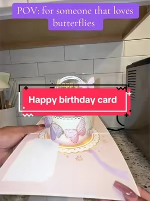 Perfect birthday card for someone that loves butterflies. #birthdaycard #butterflycard #purplecard #butterflylover 