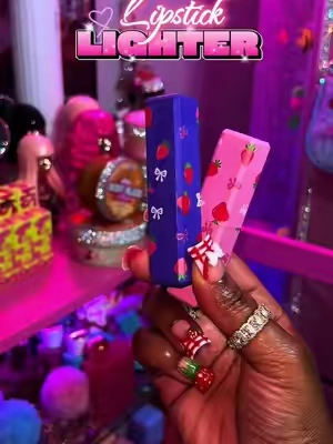 The cutest refillable lighters everrrr! ✨🤩💄 ughh! I just love girly sht so baddd #lighter #lipsticklighter #girlytok #lightercollection #candlelighter 