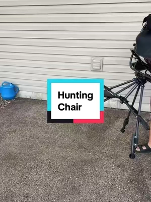 My husband loves this hunting chair! Already in his blind #huntingchair #hunters #hunting #huntingtiktok #foldablechair 