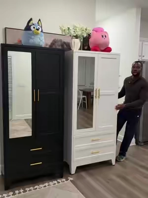 CHOOSE the one you like. Metal wardrobe with mirrors and multiple designs available 