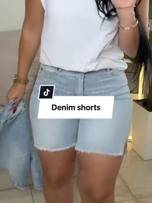 Respuesta a @Natiel GILIPUR Women's Light Blue High Waist Elasticity Denim Shorts, Y2K Vintage Side Split Frayed Hem Mid Length Jean Shorts, Casual Streetwear Slim Fit Shorts for Summer, Beach & Daily Wear TChic #tiktikshopcreatorpicks #TikTokshopbacktoschool #denimshorts #shorts #streetwear 