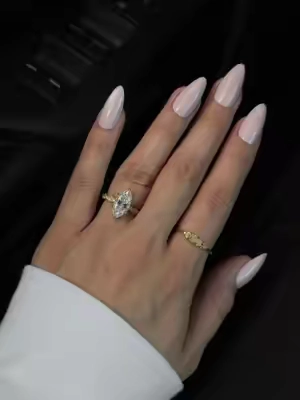 easiest yes 💍✨ #marquise #engagementring #moissanite #travelring #promisering @Atta-jewelryUs 