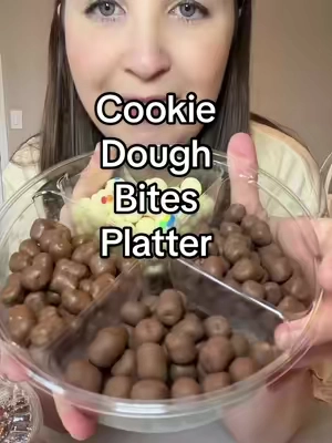 Love a good candy platter especially when cookie dough bites are involved!! #cookiedoughbites #candyplatter #candytray 