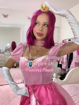 sooo adorable! I loveee how the skirt puffs out! fits true to size! I’m 5’7 and wearing xs #halloweencostume #halloweeninspo #princesspeach #princesspeachcostume #dollskillhalloween 