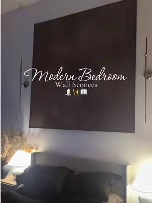 These sconces completely changed the vibe 😭✨ you can use electric candles with a remote to turn them on🕯️✨ #WallSconces #BedroomLighting #BedroomDecor #HomeDecorIdeas #BedroomMakeover 