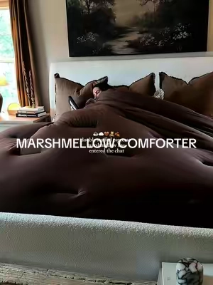 i was not prepared for how GOEGROUS this color would be 🥹☕️🤎 #mellowsleep #marshmellowcomforter #moodybedding #comfybedding #comforter @Mellow Sleep 