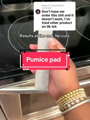 Replying to @Tazjones55 I’ll show you again . here you go.. #cleaninghacks #cleaningtips #stovecleaning #pumicescouringpad #pumice 