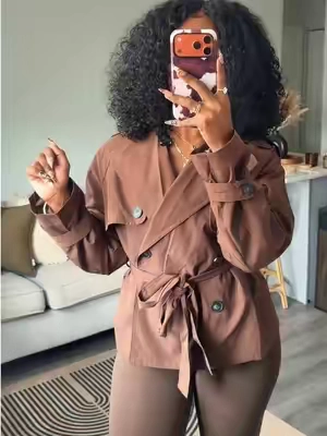 Trench coat 🤎🔥🔗 #trenchcoat #falljacket #tiktokshopfinds #tiktokshopcreatorpicks #tiktokmademebuyit 