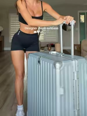 Looks and feels like the designer suitcase but half the price ! We love a good deal #suitcase #travel 