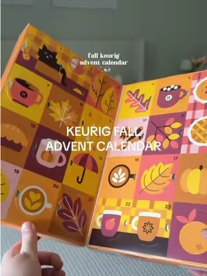 the cutest fall advent calendar 🍂☕️ 24 flavors of coffee, tea, cider, and hot cocoa! #keurig #adventcalendar #fall #coffeetiktok #fallaesthetic 