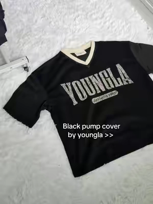 Size down. I’m wearing size medium at 5’10 180lbs for reference. #youngla #pump #cover #jersey #black 