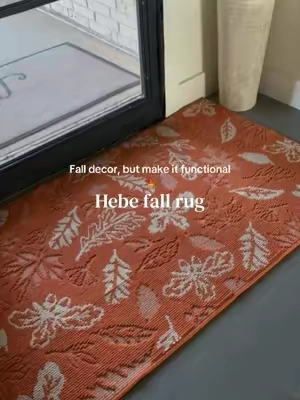 Fall vibes with this doormat that actually helps catch the mess 🍂🤎 #FallDecor #FallHome #EntrywayDecor #CozyHome #HomeFinds