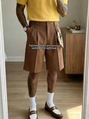clean without feeling overdressed #tailoredshorts #pleatedshorts #dressshorts #OOTD #fyp