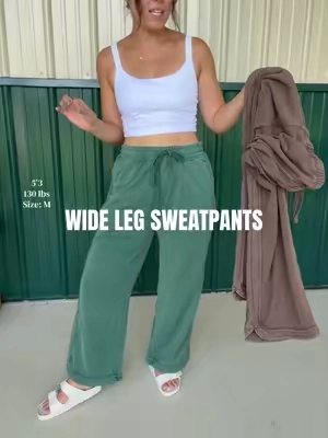 The perfect elevated but still cozy sweatpants!! #widelegsweatpants #sweatpants #cozypants #elevatedbasics #sweatpantsoutfit @TanmingFashion 