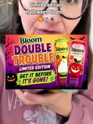 Limited edition, hard to find double trouble, Apple and pear scare get them before they’re gone literally run ! #bloomenergy #energydrink #halloweendrinks @Bloom Nutrition 