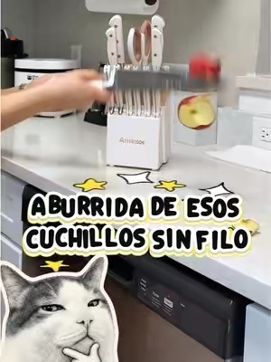 Cansada de esos cuchillos que nunca cortan bien es hora de probar estos muchacha 🙌🤭 están a buen precio y están muy virales en tiktok por lo bueno que son 🙌🥰 #jennyclaros #hondureñosenusa🇭🇳🇺🇸 #cocina #tiktokshop 