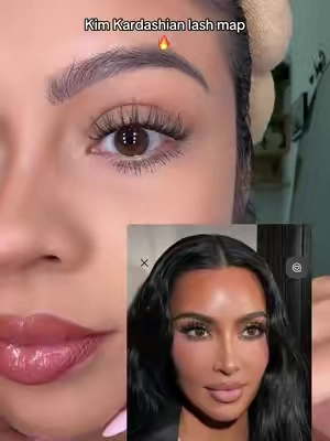 This is just an example map for the Kim k lashes, whatever length you normally use you want to add the longer lengths in the center. That gives you the lifted eye effect.. #kimklashes 