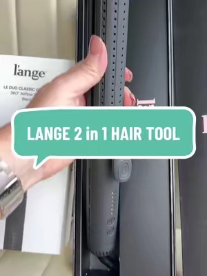 2 in 1 curling iron + hair straightener tool 🔥 @langehair #hairstraightener #curlingiron #langehairtools 