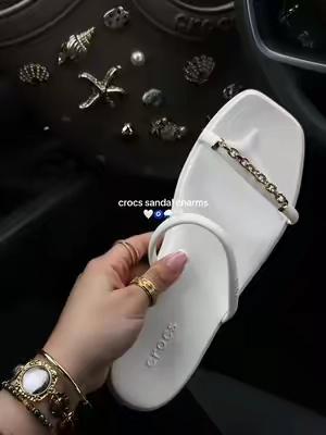 soooo teaaa 🫶🏽 @Crocs #crocsnewarrivals #crocssuperbrandday #sandals #jibbit #charms 