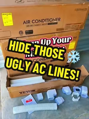 Clean up that ugly mini-split line set! This VEVOR cover kit gives your AC or heat pump installation a clean, professional finished look while protecting the lines. It’s paintable, easy to install, and includes the fittings you need.   #MiniSplit #HomeImprovement #Vevor #TikTokshopbacktoschool #TikTokShopCreatorPicks @VEVOR Home Improvement @VEVOR Store 