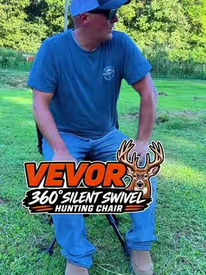 VEVOR 360° Silent Swivel Hunting Chair – Adjustable Portable Deer Blind & Ground Hunting Seat SEO Description Upgrade your hunting setup with the VEVOR 360° Silent Swivel Hunting Chair. Built with a heavy-duty steel frame and adjustable legs, this portable hunting seat gives you a stable setup on uneven ground while the quiet 360-degree swivel lets you turn and scan your surroundings without unnecessary movement. Great for deer hunting, turkey hunting, ground blinds, hunting blinds, shooting houses, bow hunting, rifle hunting, camping, fishing, and outdoor use. Foldable and portable for carrying into the woods, with a supportive seat designed for those long sits waiting on that big buck. Keywords: VEVOR hunting chair, 360 swivel hunting chair, silent hunting chair, deer hunting chair, ground blind chair, hunting blind seat, adjustable hunting chair, portable hunting chair, deer blind accessories, hunting gear, whitetail hunting gear, turkey hunting chair, bow hunting accessories, rifle hunting gear, outdoor hunting seat 5 Hashtags #HuntingGear #DeerHunting #WhitetailHunting #HuntingChair #VEVOR On-Screen Hook YOUR DEER BLIND NEEDS THIS 🦌 Or more product-focused: 360° SILENT SWIVEL HUNTING CHAIR 🦌 