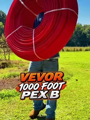 VEVOR 1/2” PEX-B Tubing 1000FT – Oxygen Barrier Red PEX Pipe for Radiant Floor Heating, Hydronic Heating & Plumbing Ultimate SEO Description Get your heating or plumbing project done with VEVOR 1/2-inch PEX-B Tubing. This 1000FT red PEX tubing features an oxygen barrier (O2 EVOH) and is crimp, cinch and press ready. Designed for radiant floor heating, hydronic heating systems, boilers, snow-melt systems and other compatible plumbing applications. Flexible PEX tubing makes long runs easier while reducing the number of fittings compared with rigid pipe. Rated up to 80 PSI at 200°F, with a listed temperature range of -40°F to 95°C (203°F). On-Screen Hook: INSTALLING RADIANT FLOOR HEAT? 🔥 Or more curiosity-driven: 1,000 FEET OF PEX IN ONE ROLL 😳 5 Hashtags: #PEX #RadiantFloorHeating #Plumbing #HomeImprovement #DIY 