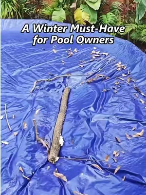 One of the easiest ways to protect your pool all winter. The heavy-duty cover helps block leaves, rain, and debris while the secure cable keeps everything tightly in place. Set it up once and let it handle the season！ #poolhacker #poolwinterizing #TikTokshopbacktoschool #poolcover #poolclosing 