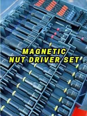 Never waste time looking for these sockets or bits. This complete set covers all your nut driver needs. #nutdriver #drillbit #socketset #tools #musthavetools 