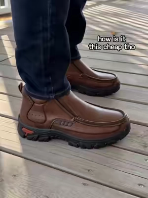 Finally found the perfect everyday boots for fall. The vintage leather looks so expensive and they slide on in a second! Grab yours on sale. #mensboots #fallfashion #mensshoes #sliponshoes #tiktokmademebuyit