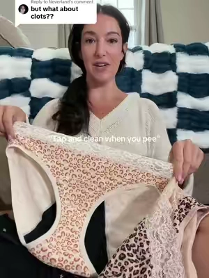Replying to @Neverland tap clots away, throw paper in the water. @Innersy US Lingerie #periodundearwear #periods #periodpain #crampsreliever #firstperiod 
